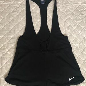 Nike black short overall/romper